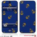 iPhone 4S Skin Anchors Away Blue