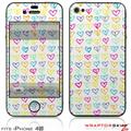 iPhone 4S Skin Kearas Hearts White