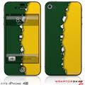 iPhone 4S Skin Ripped Colors Green Yellow