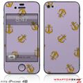 iPhone 4S Skin Anchors Away Lavender
