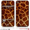 iPhone 4S Skin Fractal Fur Giraffe