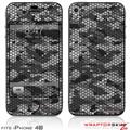 iPhone 4S Skin HEX Mesh Camo 01 Gray