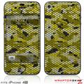 iPhone 4S Skin HEX Mesh Camo 01 Yellow