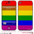 iPhone 4S Skin Rainbow Stripes
