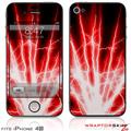 iPhone 4S Skin Lightning Red