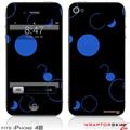 iPhone 4S Skin Lots of Dots Blue on Black