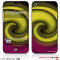 iPhone 4S Skin Alecias Swirl 01 Yellow