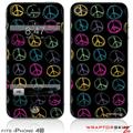 iPhone 4S Skin Kearas Peace Signs on Black