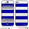 iPhone 4S Skin Kearas Psycho Stripes Blue and White