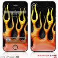 iPhone 4S Skin Metal Flames