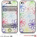 iPhone 4S Skin Kearas Flowers on White