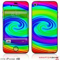 iPhone 4S Skin Rainbow Swirl