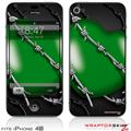 iPhone 4S Skin Barbwire Heart Green