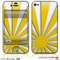iPhone 4S Skin Rising Sun Japanese Flag Yellow
