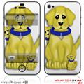 iPhone 4S Skin Puppy Dogs on White