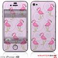 iPhone 4S Skin Flamingos on Pink