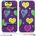 iPhone 4S Skin Crazy Hearts