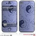 iPhone 4S Skin Feminine Yin Yang Blue
