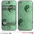 iPhone 4S Skin Feminine Yin Yang Green