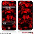 iPhone 4S Skin Skulls Confetti Red