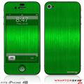 iPhone 4S Skin Simulated Brushed Metal Green