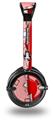 Ripped Colors Pink Red Decal Style Skin fits Skullcandy Lowrider Headphones (HEADPHONES  SOLD SEPARATELY)