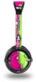 Ripped Colors Hot Pink Neon Green Decal Style Skin fits Skullcandy Lowrider Headphones (HEADPHONES  SOLD SEPARATELY)