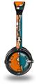 Ripped Colors Orange Seafoam Green Decal Style Skin fits Skullcandy Lowrider Headphones (HEADPHONES  SOLD SEPARATELY)