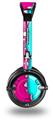 Ripped Colors Hot Pink Neon Teal Decal Style Skin fits Skullcandy Lowrider Headphones (HEADPHONES  SOLD SEPARATELY)
