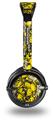 Scattered Skulls Yellow Decal Style Skin fits Skullcandy Lowrider Headphones (HEADPHONES  SOLD SEPARATELY)