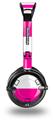 Kearas Psycho Stripes Hot Pink and White Decal Style Skin fits Skullcandy Lowrider Headphones (HEADPHONES  SOLD SEPARATELY)