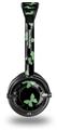 Pastel Butterflies Green on Black Decal Style Skin fits Skullcandy Lowrider Headphones (HEADPHONES  SOLD SEPARATELY)