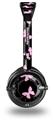 Pastel Butterflies Pink on Black Decal Style Skin fits Skullcandy Lowrider Headphones (HEADPHONES  SOLD SEPARATELY)