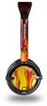 Fire on Black Decal Style Skin fits Skullcandy Lowrider Headphones (HEADPHONES  SOLD SEPARATELY)