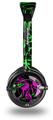 Twisted Garden Green and Hot Pink Decal Style Skin fits Skullcandy Lowrider Headphones (HEADPHONES  SOLD SEPARATELY)