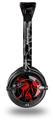 Twisted Garden Gray and Red Decal Style Skin fits Skullcandy Lowrider Headphones (HEADPHONES  SOLD SEPARATELY)