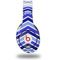 WraptorSkinz Skin Decal Wrap compatible with Original Beats Studio Headphones Zig Zag Blues Skin Only (HEADPHONES NOT INCLUDED)