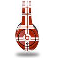 WraptorSkinz Skin Decal Wrap compatible with Original Beats Studio Headphones Squared Red Dark Skin Only (HEADPHONES NOT INCLUDED)