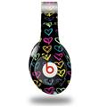 WraptorSkinz Skin Decal Wrap compatible with Original Beats Studio Headphones Kearas Hearts Black Skin Only (HEADPHONES NOT INCLUDED)