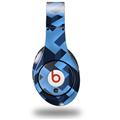 WraptorSkinz Skin Decal Wrap compatible with Original Beats Studio Headphones Retro Houndstooth Blue Skin Only (HEADPHONES NOT INCLUDED)