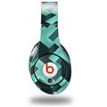 WraptorSkinz Skin Decal Wrap compatible with Original Beats Studio Headphones Retro Houndstooth Seafoam Green Skin Only (HEADPHONES NOT INCLUDED)