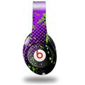 WraptorSkinz Skin Decal Wrap compatible with Original Beats Studio Headphones Halftone Splatter Green Purple Skin Only (HEADPHONES NOT INCLUDED)