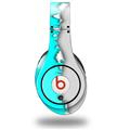 WraptorSkinz Skin Decal Wrap compatible with Original Beats Studio Headphones Ripped Colors Neon Teal Gray Skin Only (HEADPHONES NOT INCLUDED)