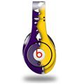 WraptorSkinz Skin Decal Wrap compatible with Original Beats Studio Headphones Ripped Colors Purple Yellow Skin Only (HEADPHONES NOT INCLUDED)