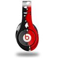 WraptorSkinz Skin Decal Wrap compatible with Original Beats Studio Headphones Ripped Colors Black Red Skin Only (HEADPHONES NOT INCLUDED)