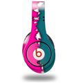 WraptorSkinz Skin Decal Wrap compatible with Original Beats Studio Headphones Ripped Colors Hot Pink Seafoam Green Skin Only (HEADPHONES NOT INCLUDED)