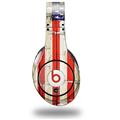 WraptorSkinz Skin Decal Wrap compatible with Original Beats Studio Headphones Painted Faded and Cracked USA American Flag Skin Only (HEADPHONES NOT INCLUDED)