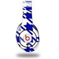 WraptorSkinz Skin Decal Wrap compatible with Original Beats Studio Headphones Houndstooth Royal Blue Skin Only (HEADPHONES NOT INCLUDED)