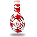 WraptorSkinz Skin Decal Wrap compatible with Original Beats Studio Headphones Houndstooth Red Skin Only (HEADPHONES NOT INCLUDED)