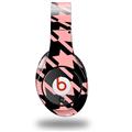 WraptorSkinz Skin Decal Wrap compatible with Original Beats Studio Headphones Houndstooth Pink on Black Skin Only (HEADPHONES NOT INCLUDED)